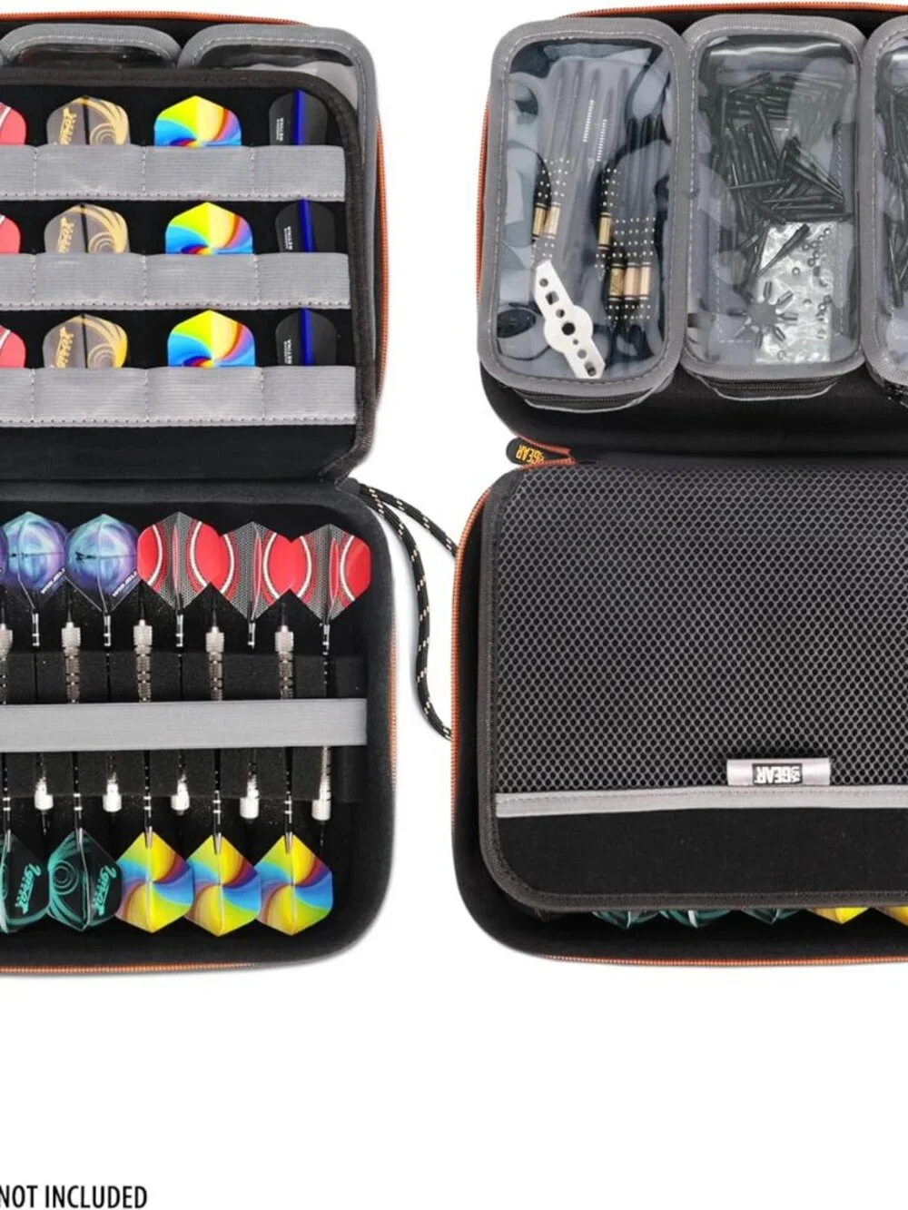 NWT USA Gear XL Semi-Hard Shell Dart Protective Case for 15 Darts Tips, Flights